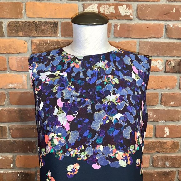 Erdem Sleeveless Floral Silk Dress Size 8 - Picture 3 of 10